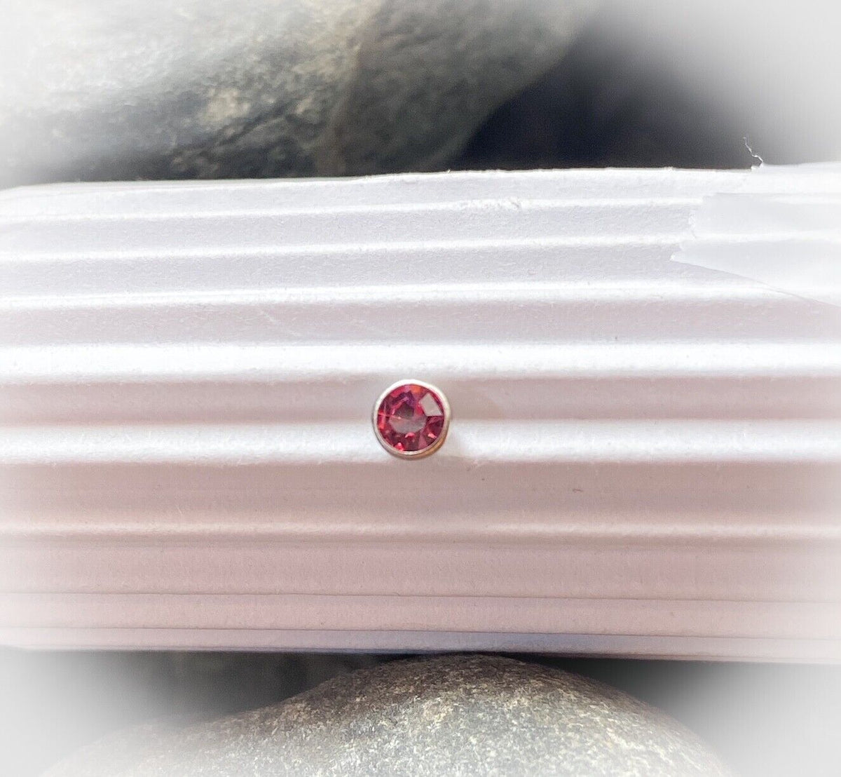 Body Jewelry Replacement Parts - 10pk Steel Internally Threaded 16g CZ Gems (Color: Pink)
