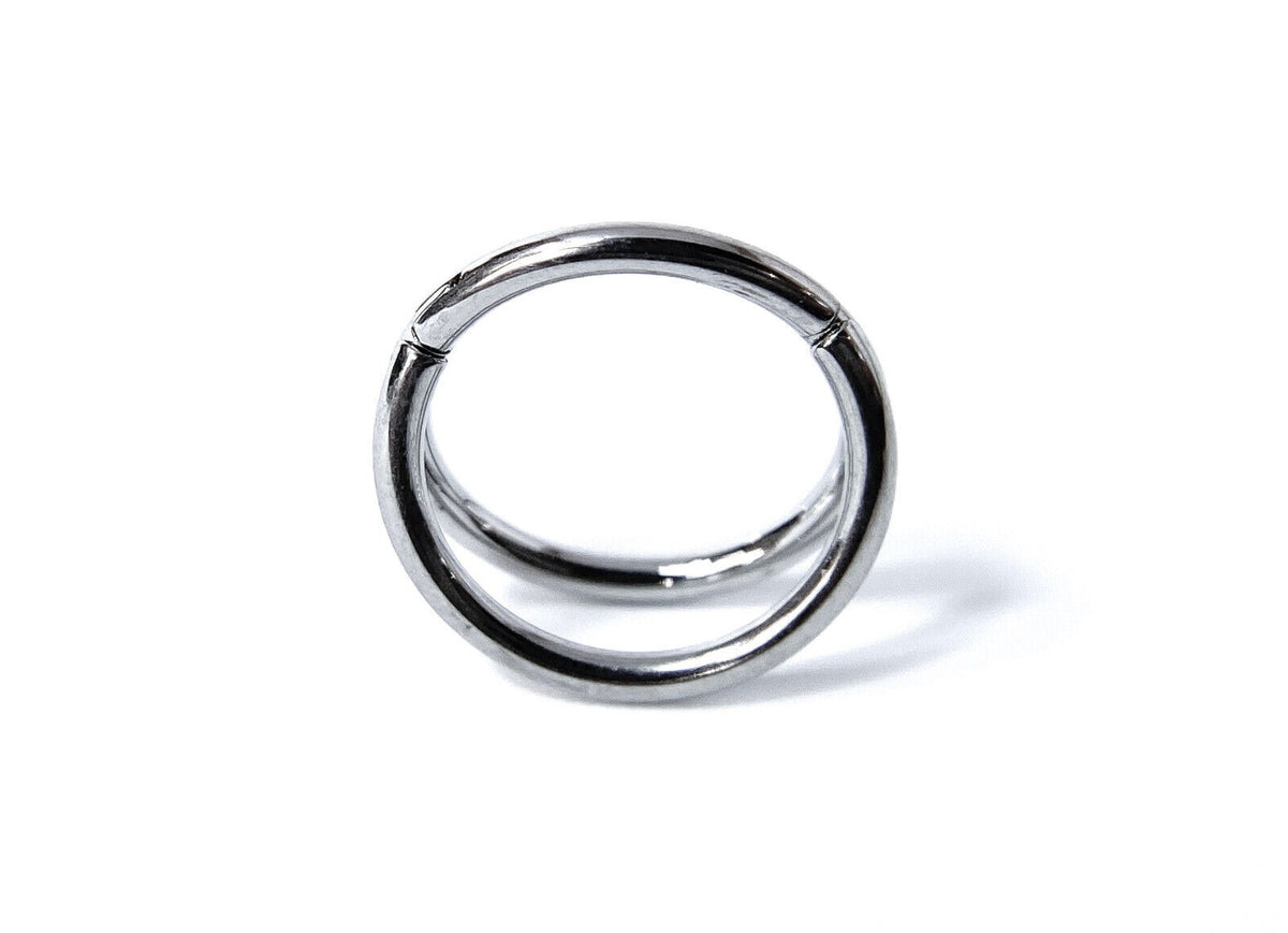 1pc Solid Titanium Double Hoop Hinged Segment Ring Helix Ear Cartilage Septum