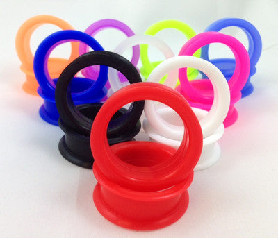 10 PAIR SET - Soft Silicone Ear Tunnels Plugs Gauges Earlets - up to size 50mm!