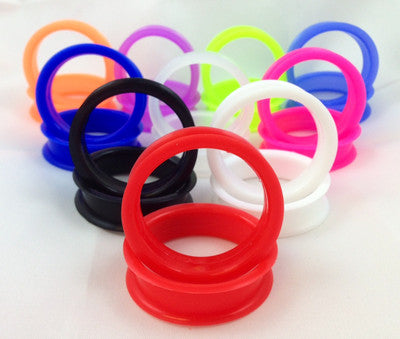 10 PAIR SET - Soft Silicone Ear Tunnels Plugs Gauges Earlets - up to size 50mm!