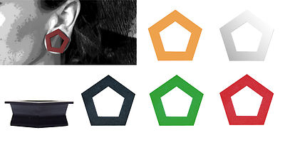 5 Pair Set of GeoGauges Brand Silicone Tunnels Ear Plugs Gauges Body Jewelry