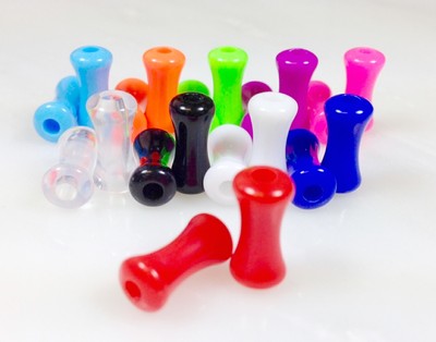 10 PAIR SET - Solid Color Ear Tunnels Plugs Gauges Earlets - up to size 30mm!