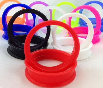 10 PAIR SET - Soft Silicone Ear Tunnels Plugs Gauges Earlets - up to size 50mm!