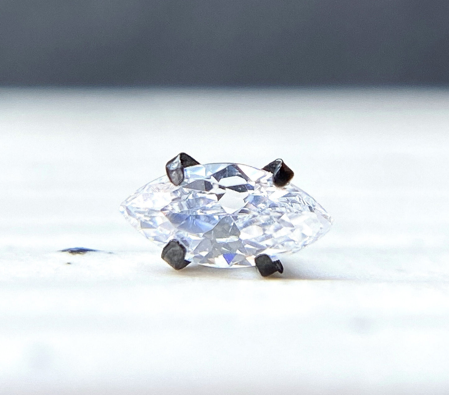1pc Marquise CZ Gem 20g Nose Ring Stud Bone 316L Surgical Steel