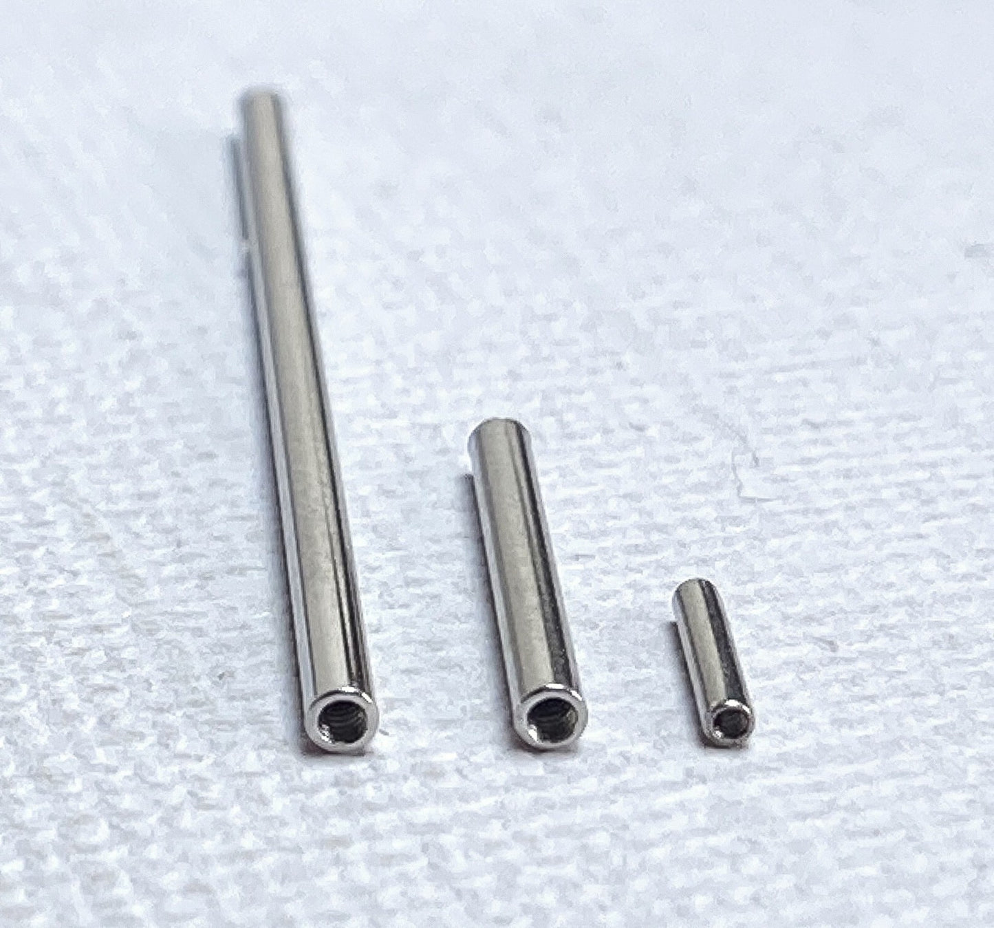 Body Jewelry Replacement Parts - 10pk Internally Threaded Solid Titanium Barbell