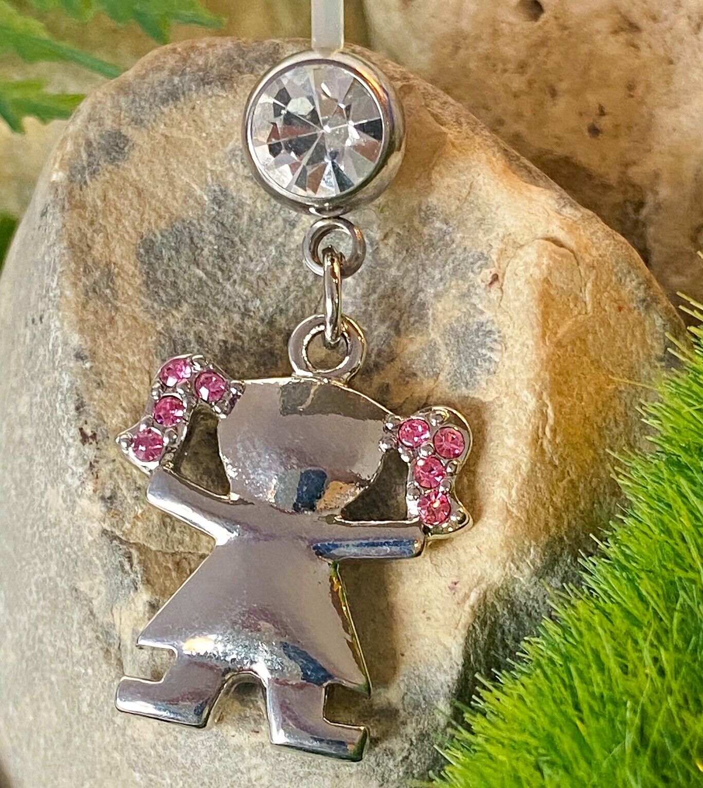 2" Bioflex Pregnancy Belly Ring It's a Boy/Girl Maternity Navel Naval