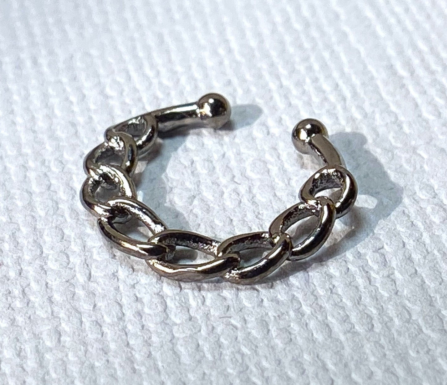 1pc Non-Piercing Chain Link Septum Hanger Clip-On Fake Nose Ring Body Jewelry