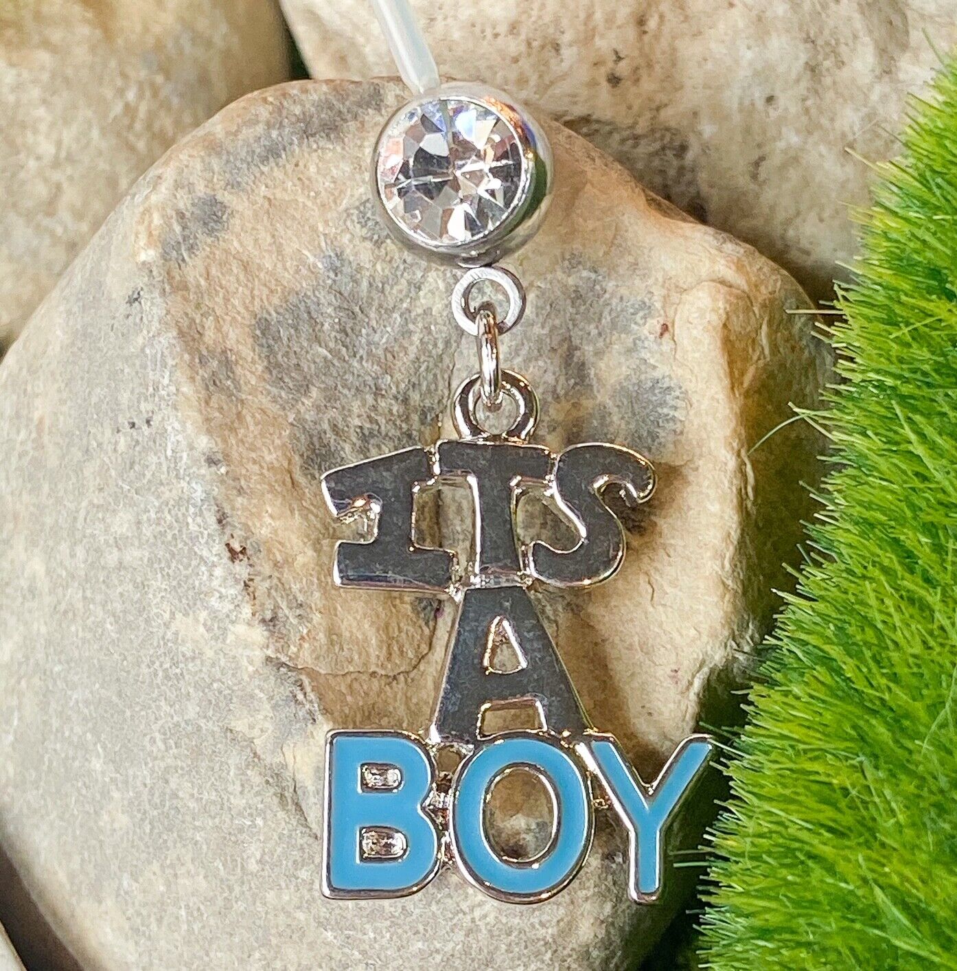 2" Bioflex Pregnancy Belly Ring It's a Boy/Girl Maternity Navel Naval