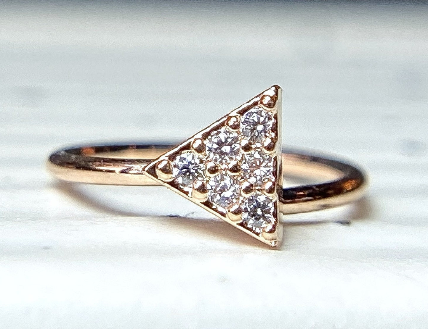 1pc Bendable Hoop / Cartilage Ring CNC Set CZ Gem Triangle for Nose, Rook, Daith