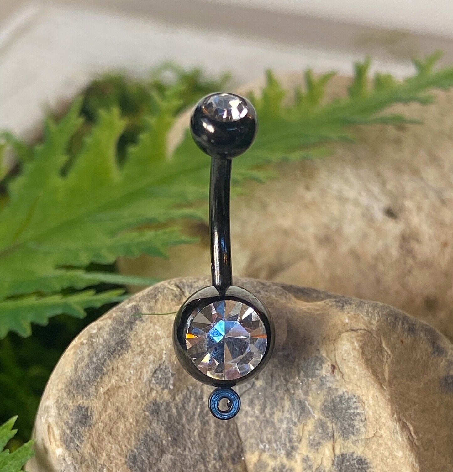 1pc Add-a-Charm Rose Gold, Yellow Gold, Black or Rainbow Belly Ring Navel Naval