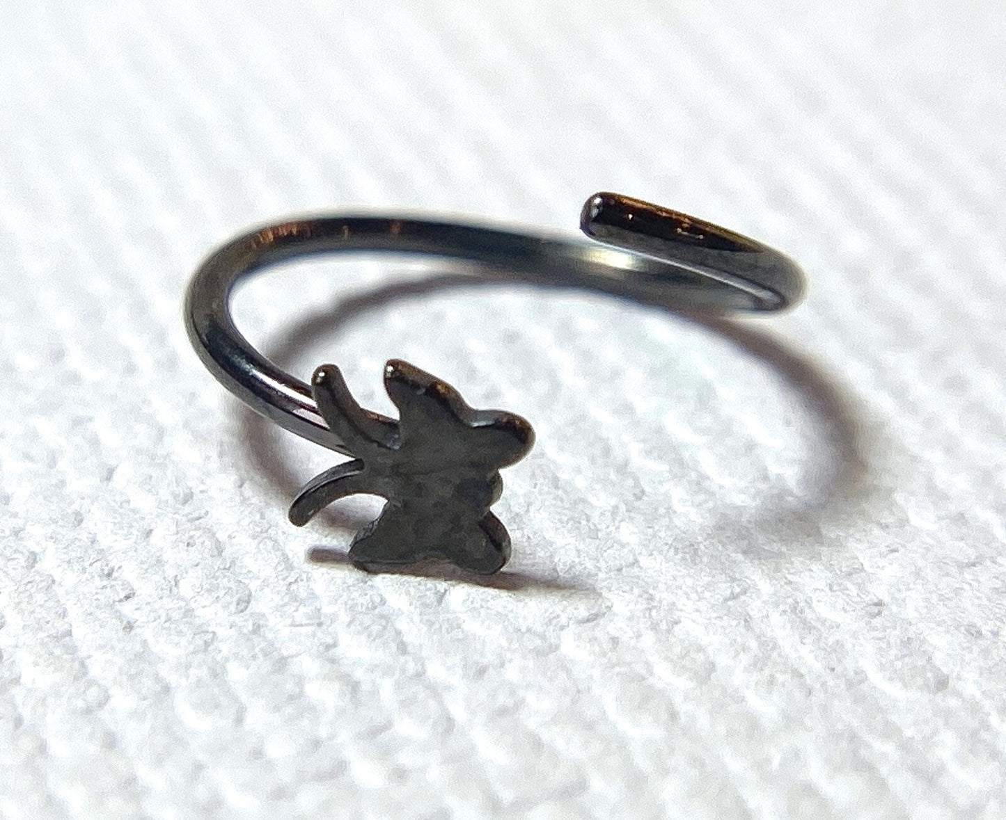 1pc Bendable Steel Hoop Nose Cartilage Ring Butterfly Rook Daith Helix Tragus