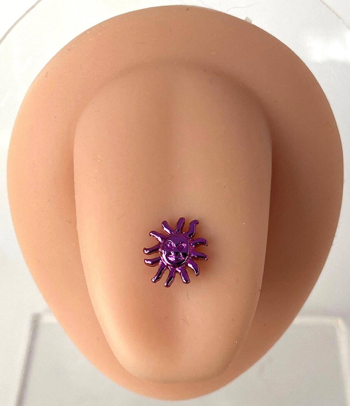 1pc Sun Design Tongue Ring Titanium Anodized 14g Tounge Barbell Body Jewelry