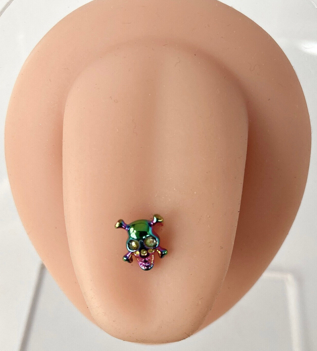 1pc Skull Design Tongue Ring Titanium Anodized 14g Tounge Barbell Body Jewelry