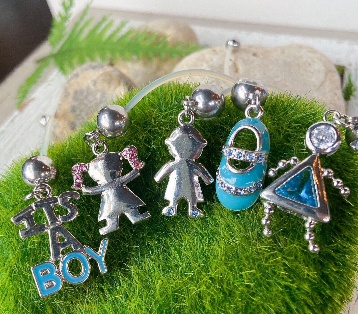 2" Bioflex Pregnancy Belly Ring It's a Boy/Girl Maternity Navel Naval