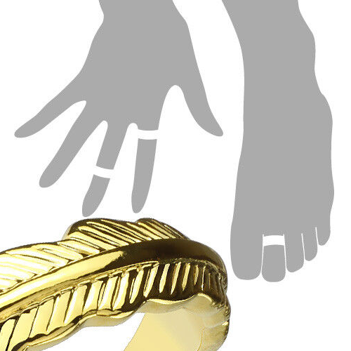 Tribal Feather Adjustable Mid Ring / Toe Ring
