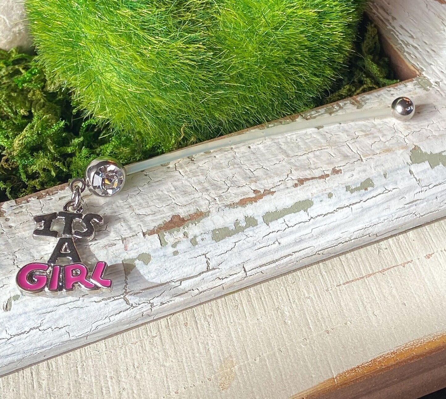 2" Bioflex Pregnancy Belly Ring It's a Boy/Girl Maternity Navel Naval