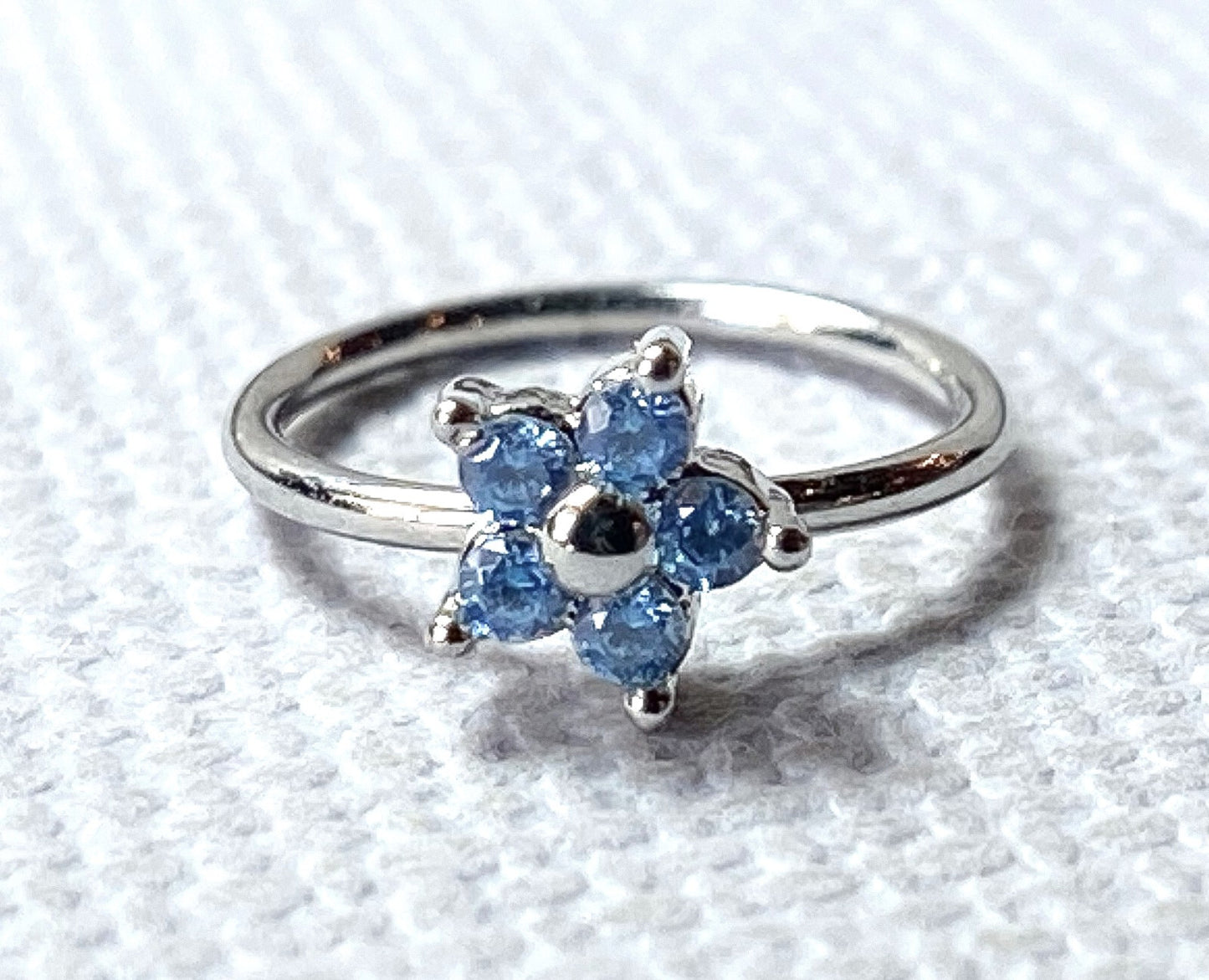 1pc CZ Gem Flower Nose Hoop / Cartilage Ring Rook Daith Helix Tragus