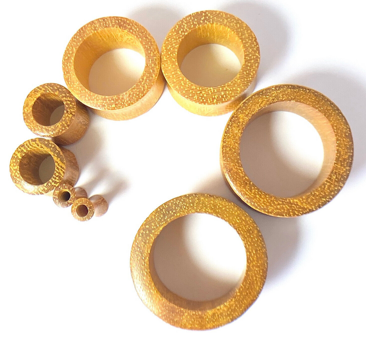 PAIR Jackfruit Wood Tunnels Plugs Organic Earlets Gauges Body Jewelry