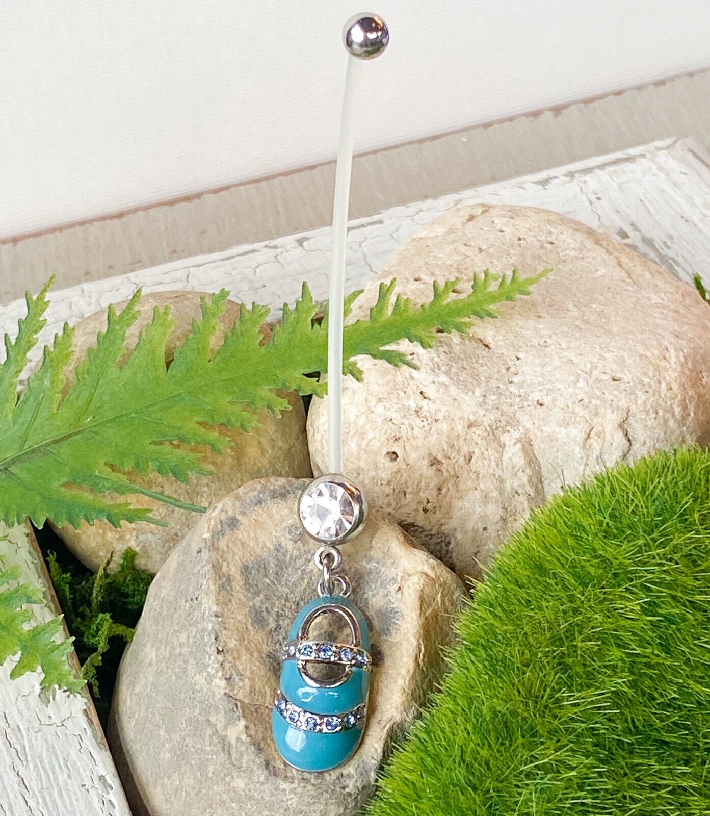 2" Bioflex Pregnancy Belly Ring It's a Boy/Girl Maternity Navel Naval
