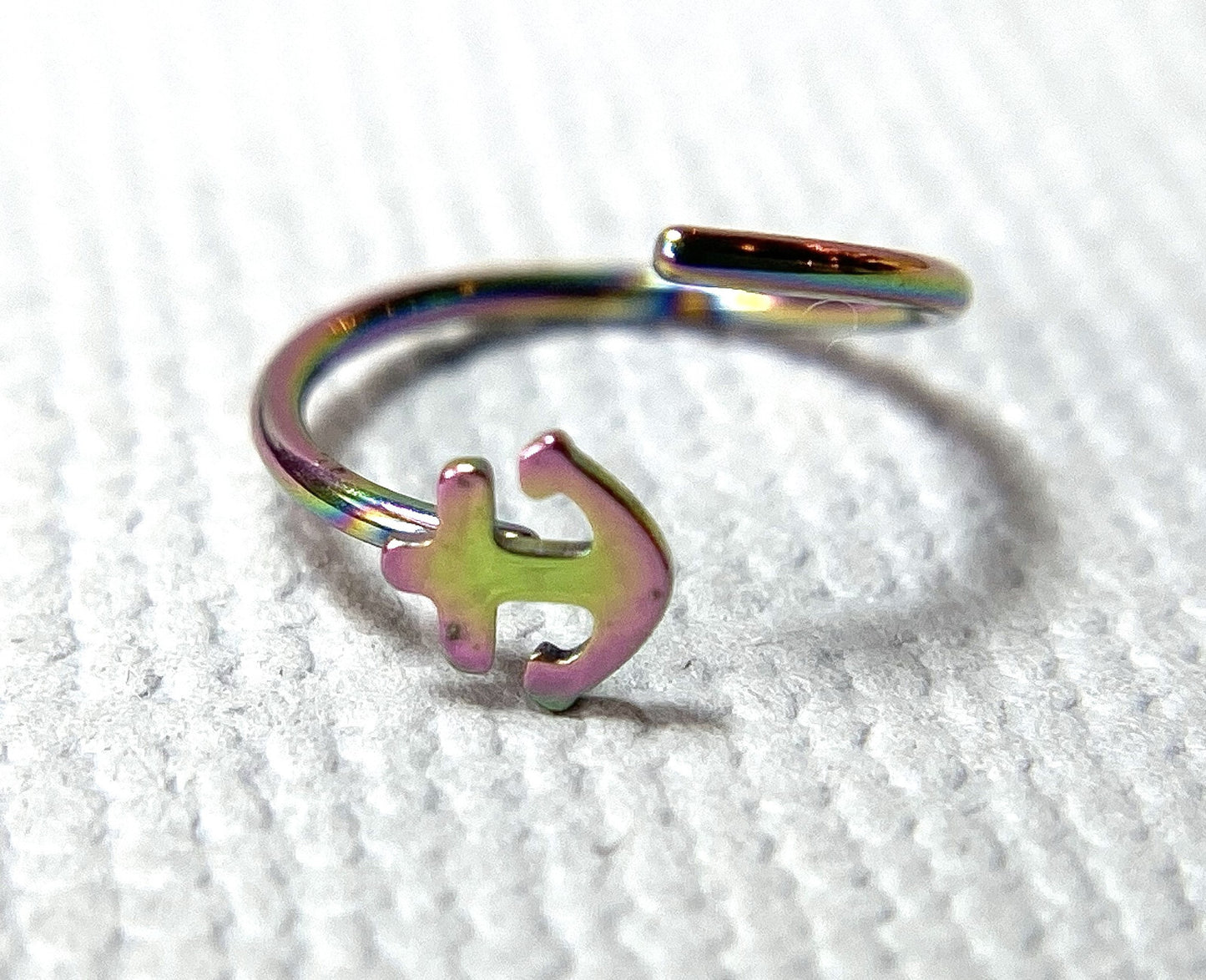 1pc Bendable Steel Hoop Nose Cartilage Ring Anchor Rook Daith Helix Tragus