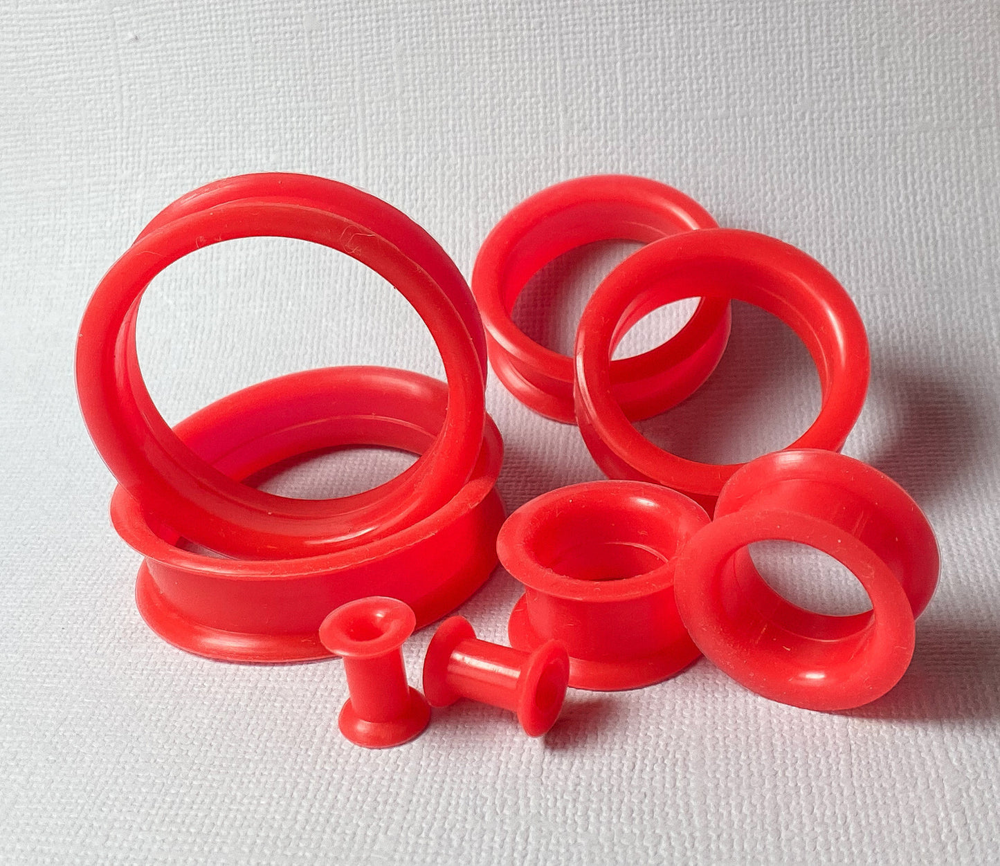 PAIR Soft Silicone Ear Tunnels Plugs - choose from 10 colors up to size 50mm!