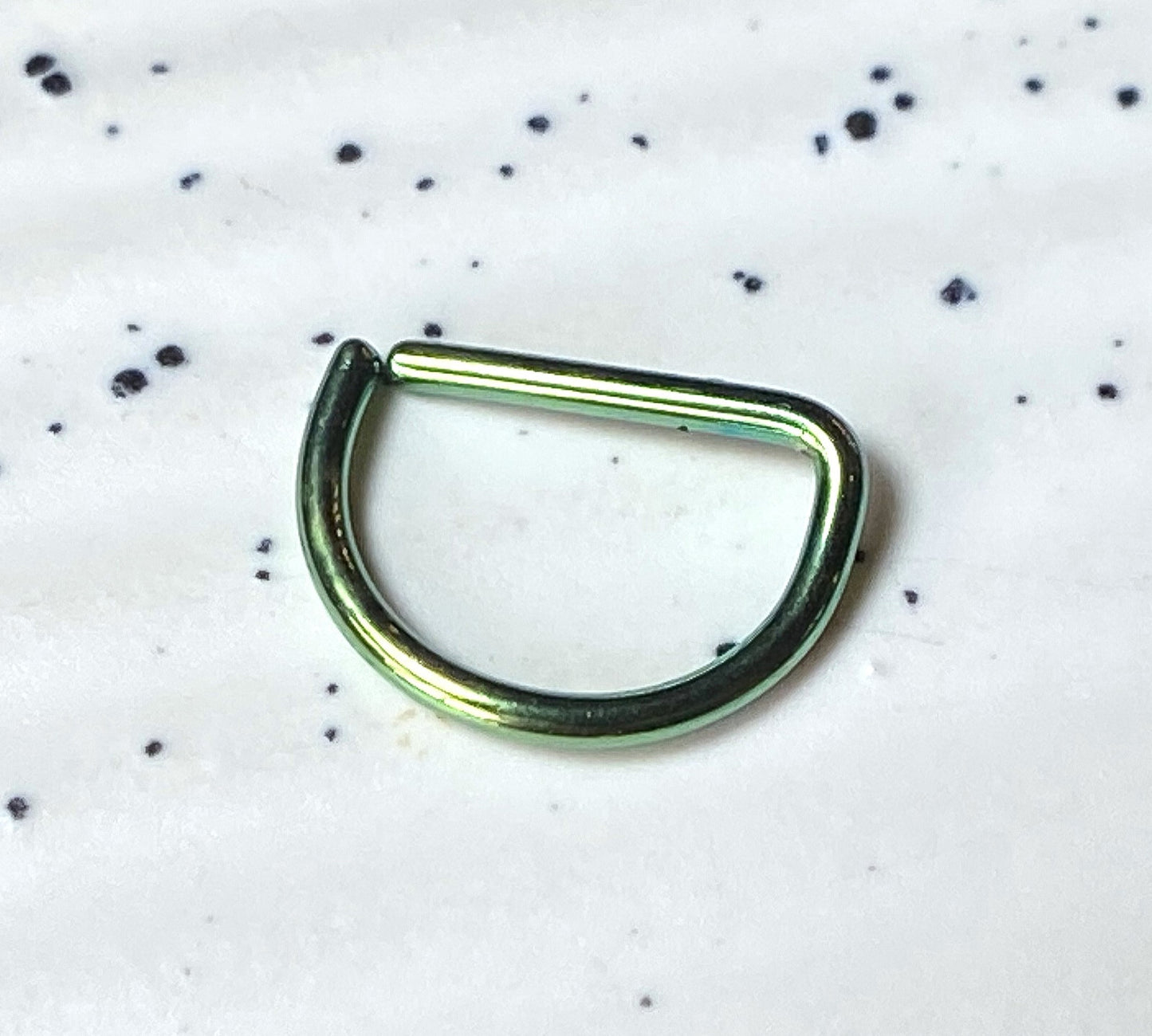 D-Shaped 16g Cartilage Rook Daith Helix Tragus Septum Nose Hoop Ring