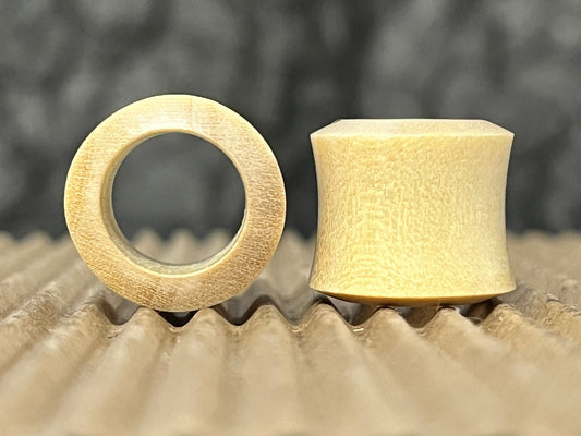 PAIR Blond Crocodile Wood Tunnels Plugs Organic Gauges Blonde Body Jewelry