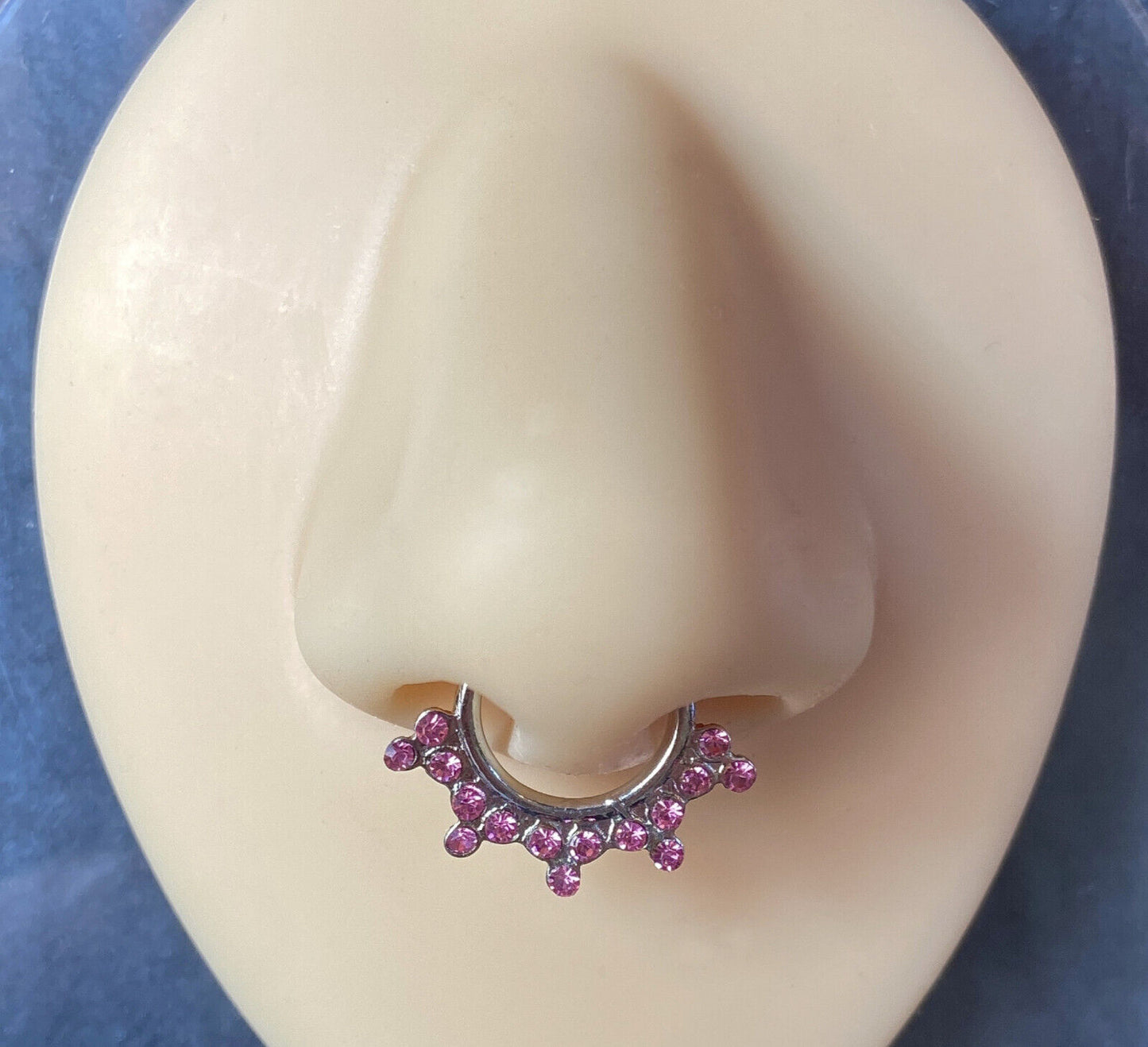 1pc Non-Piercing Snowflake Gem Septum Hanger Clip-On Fake Nose Ring Body Jewelry