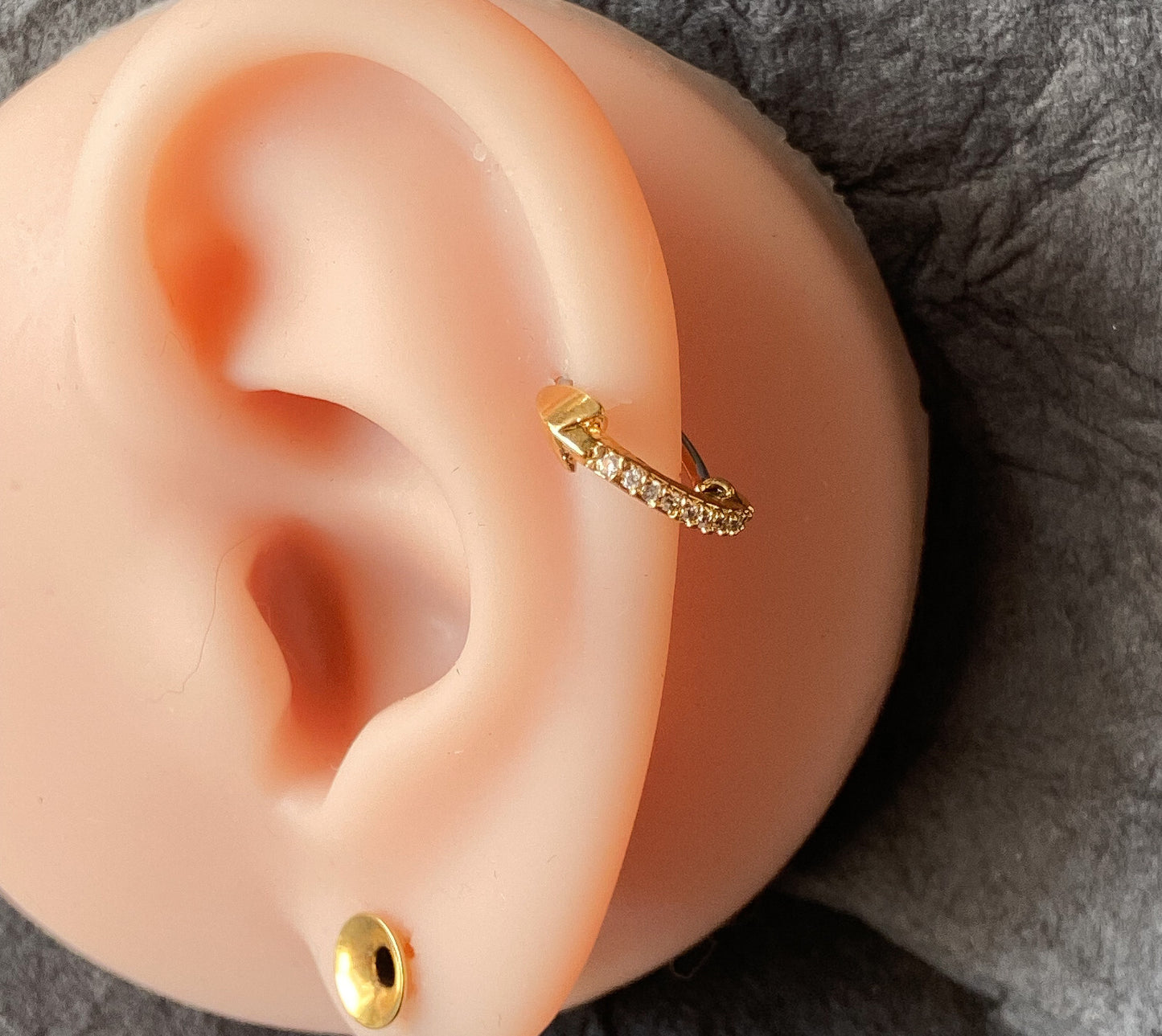 1pc Bendable CZ Gem Arrow Nose Hoop / Cartilage Ring Rook Daith Helix Tragus