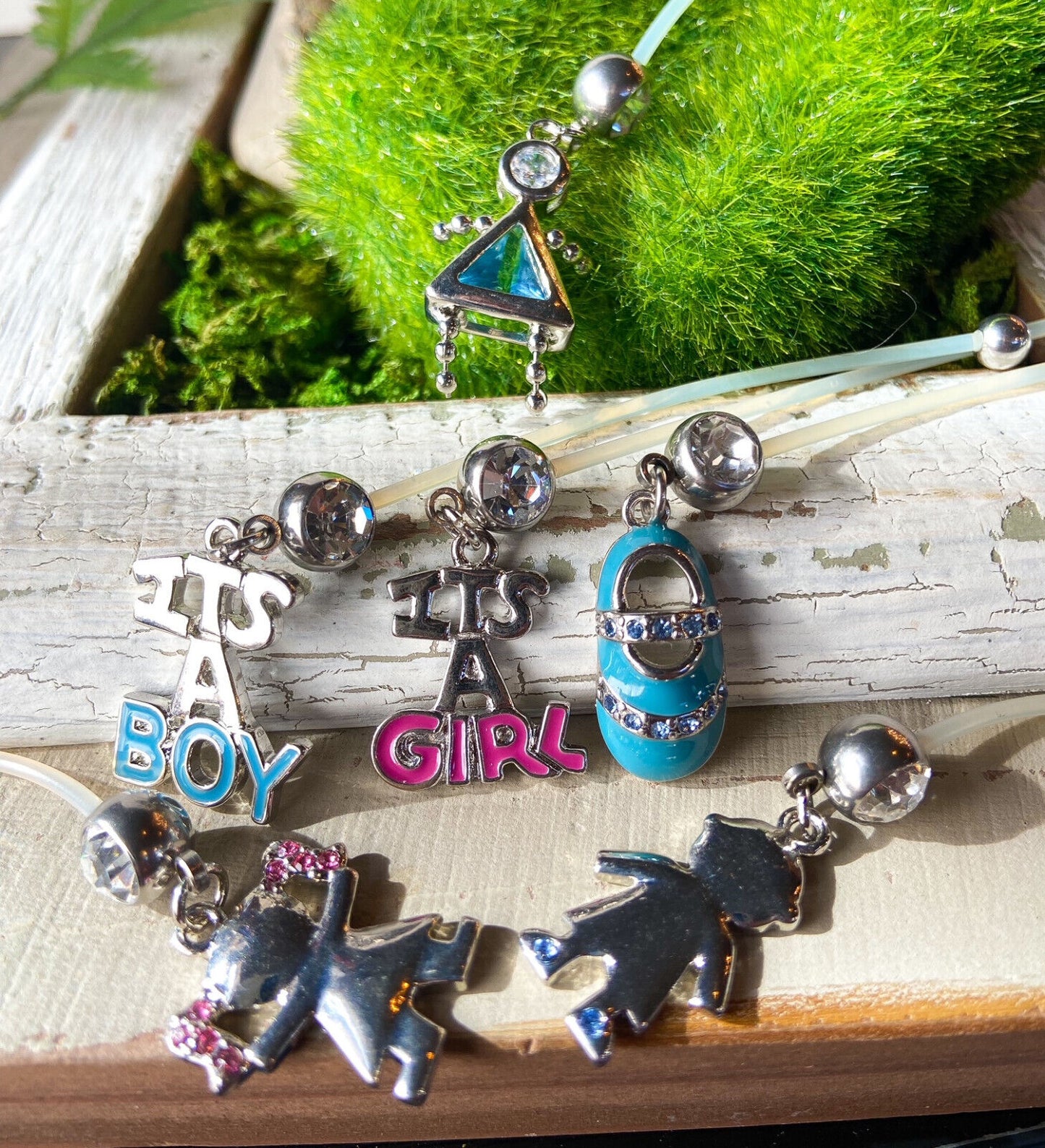 2" Bioflex Pregnancy Belly Ring It's a Boy/Girl Maternity Navel Naval