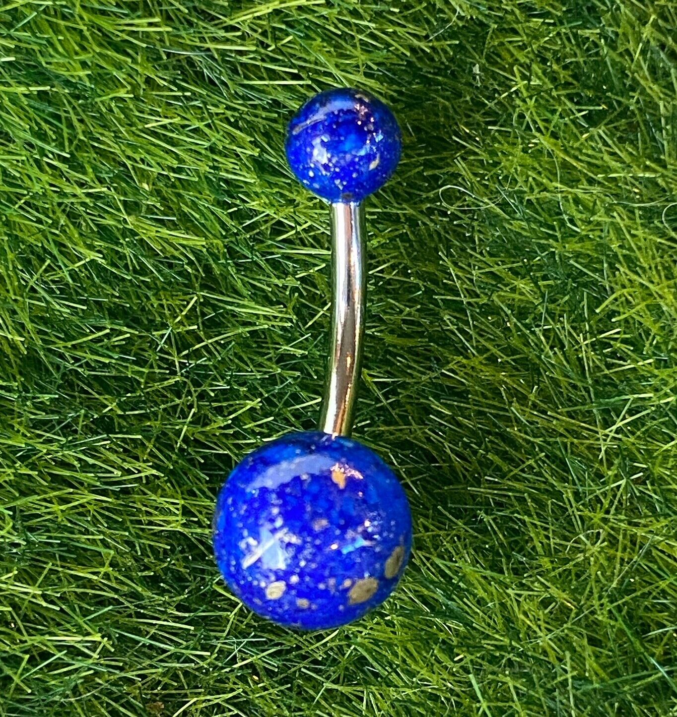 1pc Acrylic Fossil Ball Belly Ring Navel Piercing Pierced Naval Body Jewelry