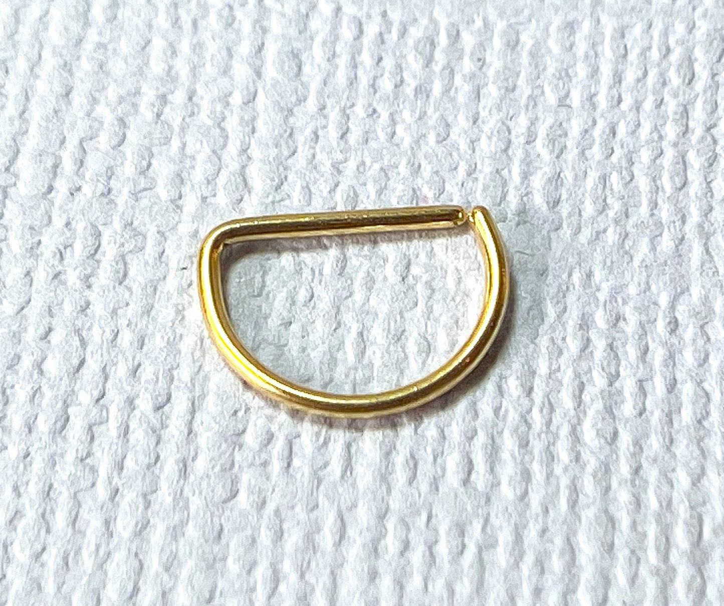 D-Shaped Titanium 20g Cartilage Rook Daith Helix Tragus Septum Nose Hoop Ring
