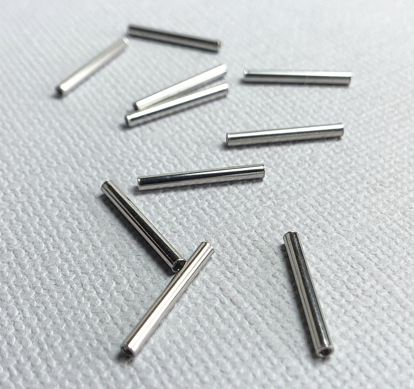 Body Jewelry Replacement Parts - 10pk Internally Threaded Solid Titanium Barbell