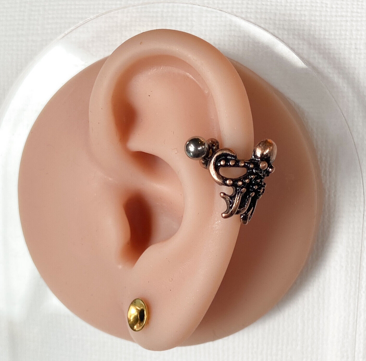 Bronze Plated Octopus Ear Cartilage Ring Helix Cuff Piercing Body Jewelry
