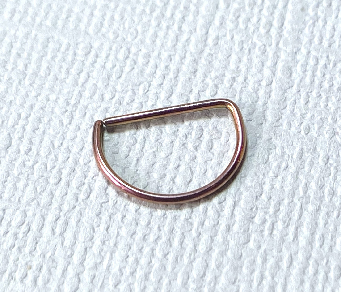 D-Shaped Titanium 20g Cartilage Rook Daith Helix Tragus Septum Nose Hoop Ring