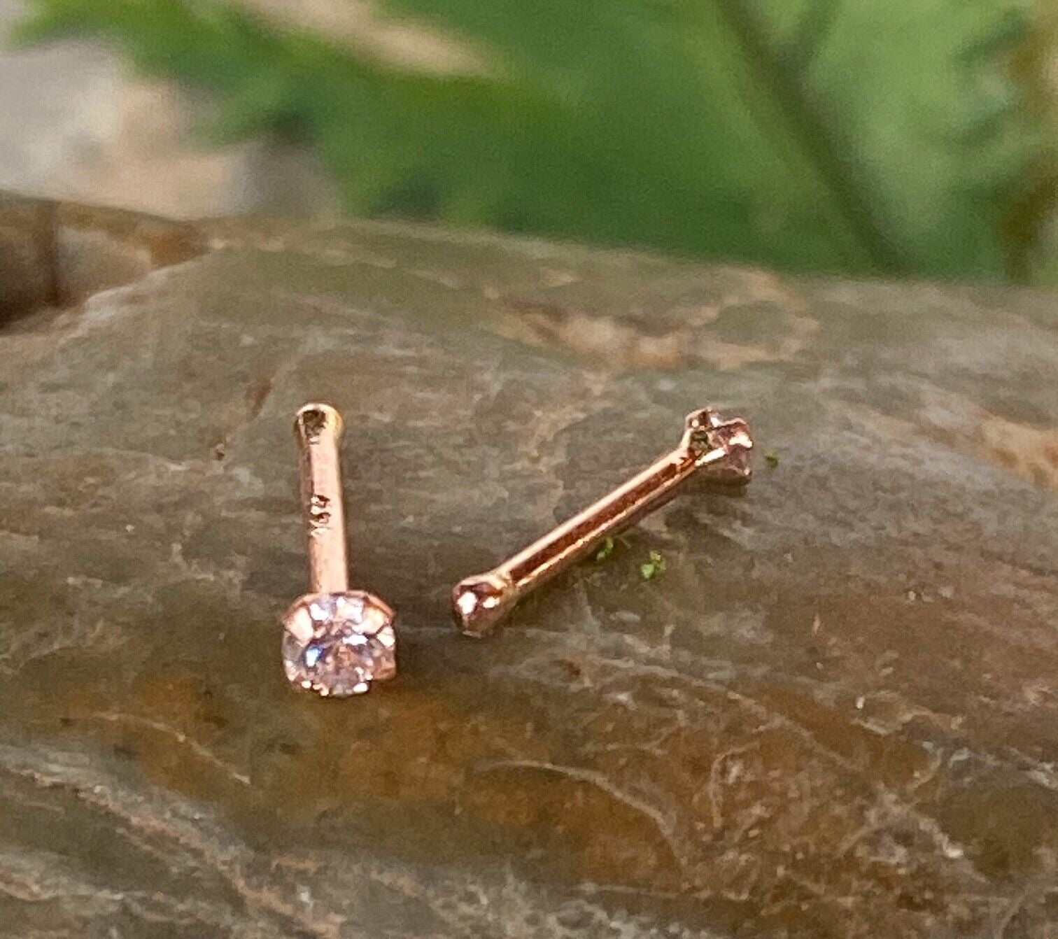 14k Real Rose Gold Nose Ring 14K Rose Gold Nose Hoop, Open Ring
