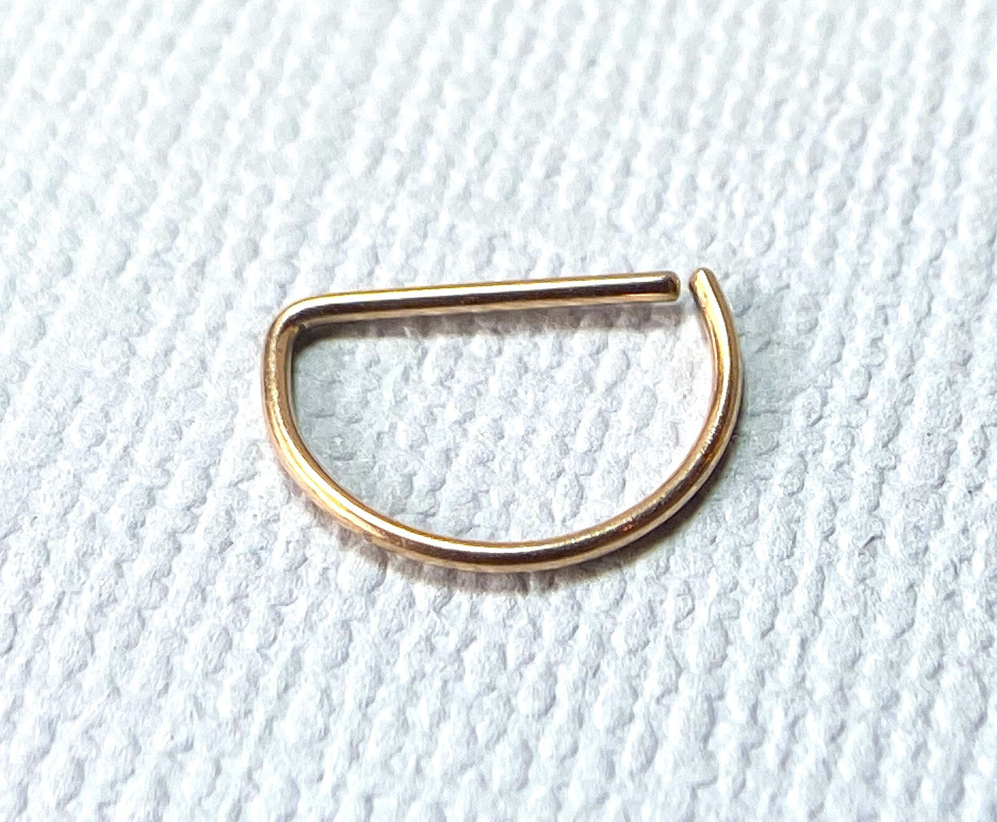 D-Shaped Titanium 20g Cartilage Rook Daith Helix Tragus Septum Nose Hoop Ring