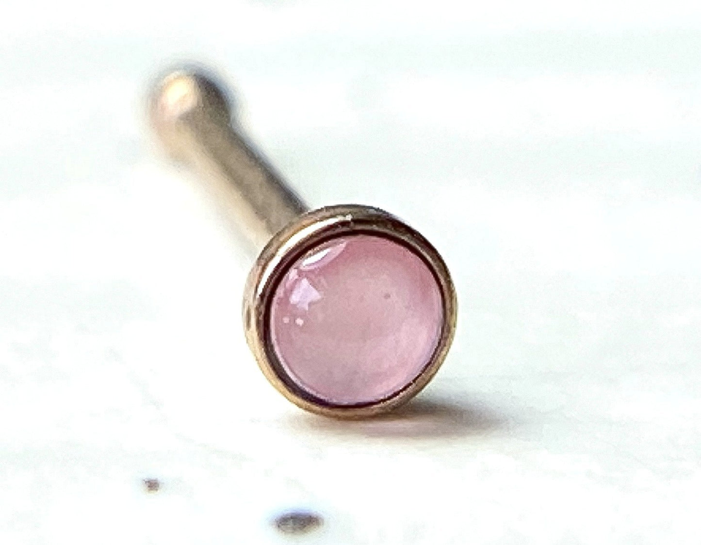 1pc Illuminating Stone Nose Bone Stud Ring Nostril Piercing Jewelry 20g