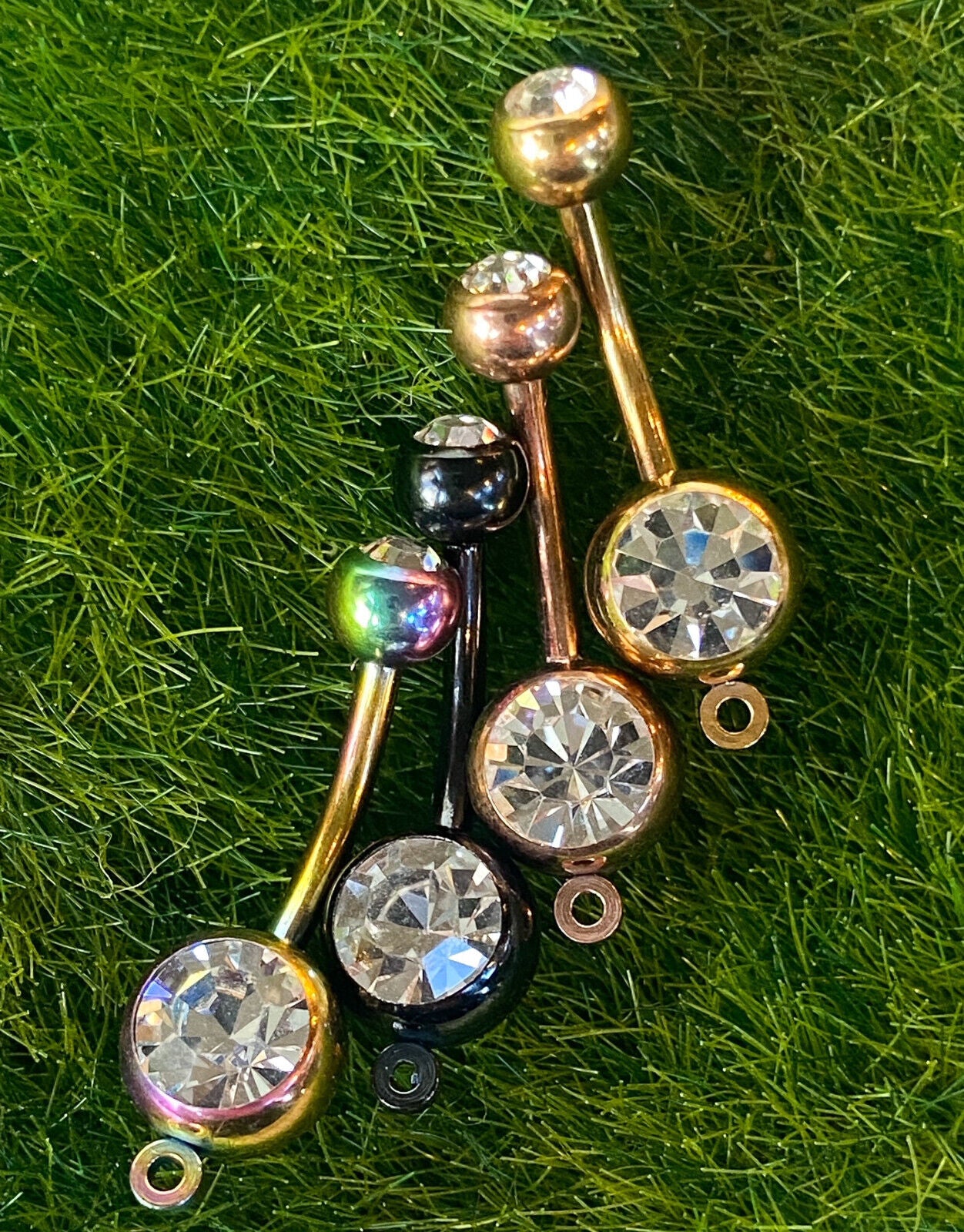 1pc Add-a-Charm Rose Gold, Yellow Gold, Black or Rainbow Belly Ring Navel Naval