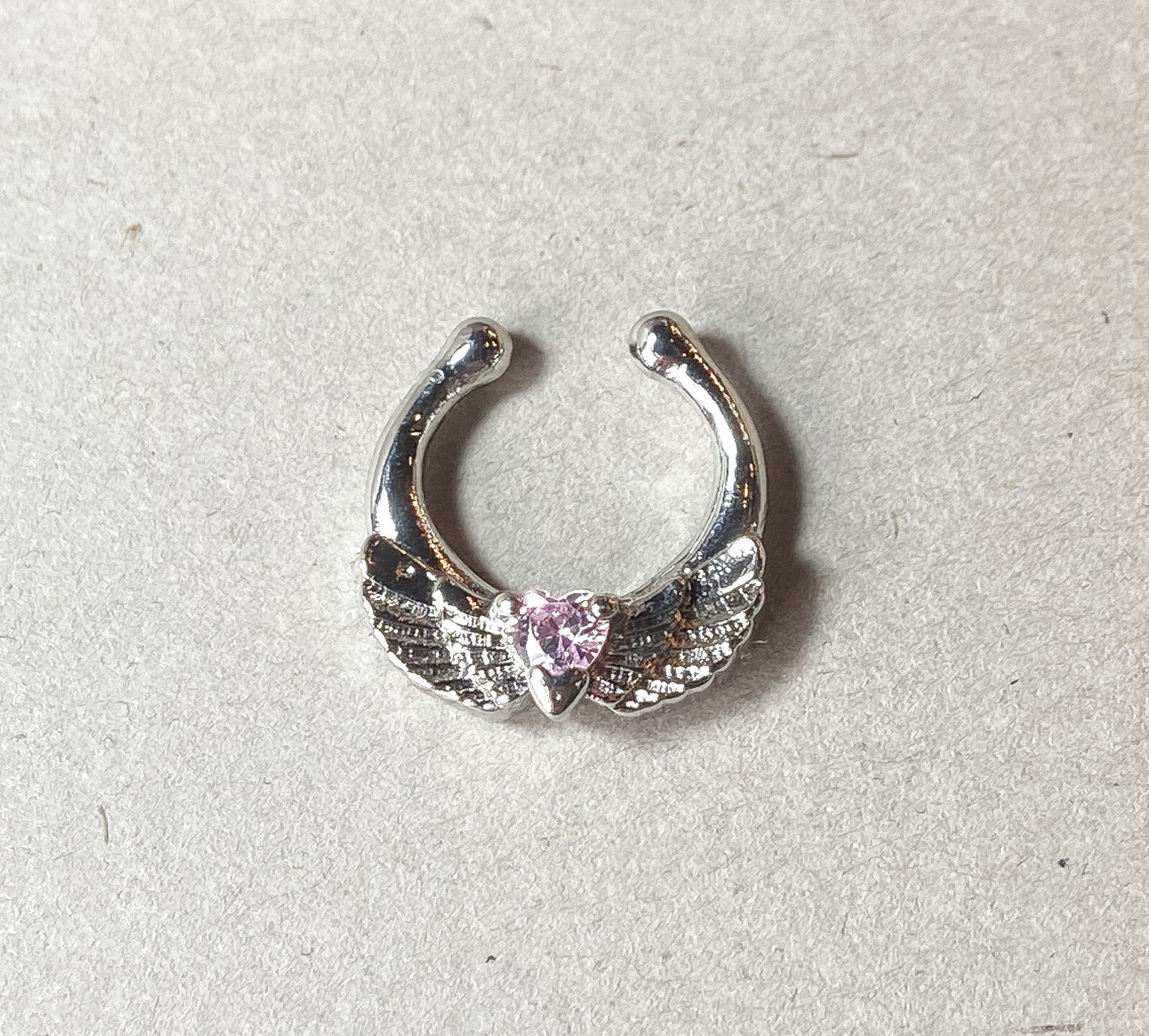 1pc Non-Piercing Angel Wings Septum Hanger Clip-On Fake Nose Ring Body Jewelry