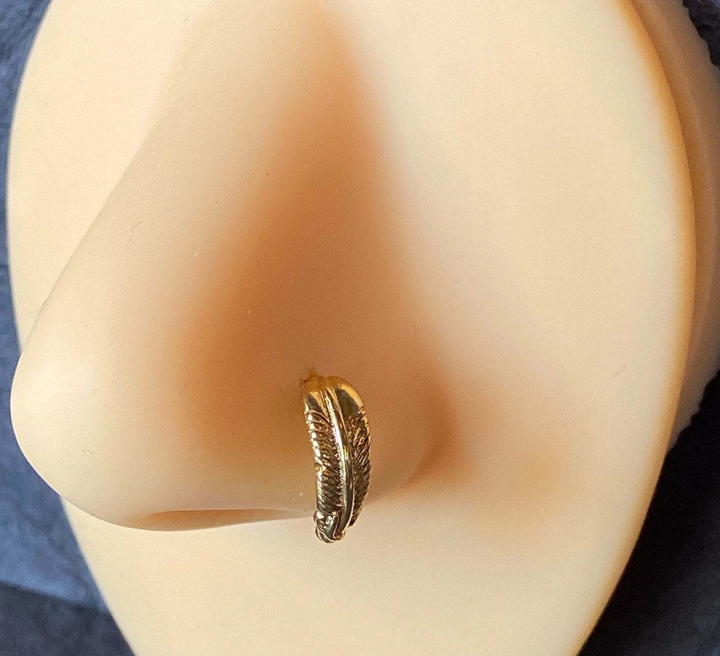 1pc Bendable Feather Nose Hoop / Cartilage Ring Rook Daith Helix Tragus