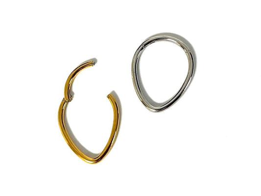 1pc Teardrop Hinged Segment Ring 16g Septum Helix Orbital Daith Tear Drop