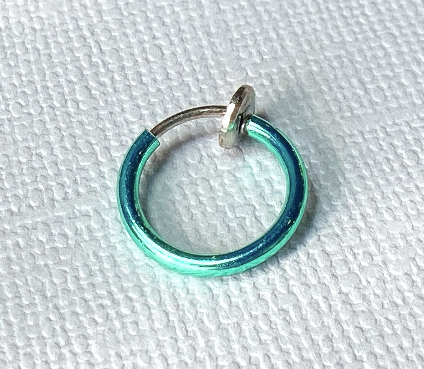 1pc Spring Action Non-Piercing Fake Faux Septum Lip Cartilage Nose Tragus Hoop Ring