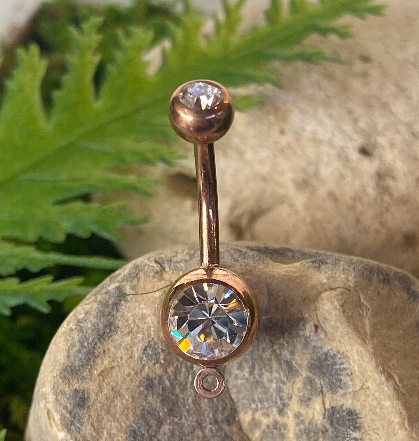 1pc Add-a-Charm Rose Gold, Yellow Gold, Black or Rainbow Belly Ring Navel Naval