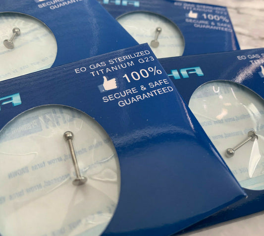 1pc Pre-Sterile Labret Stud Tragus Ring Ear Cartilage Grade 23 Titanium