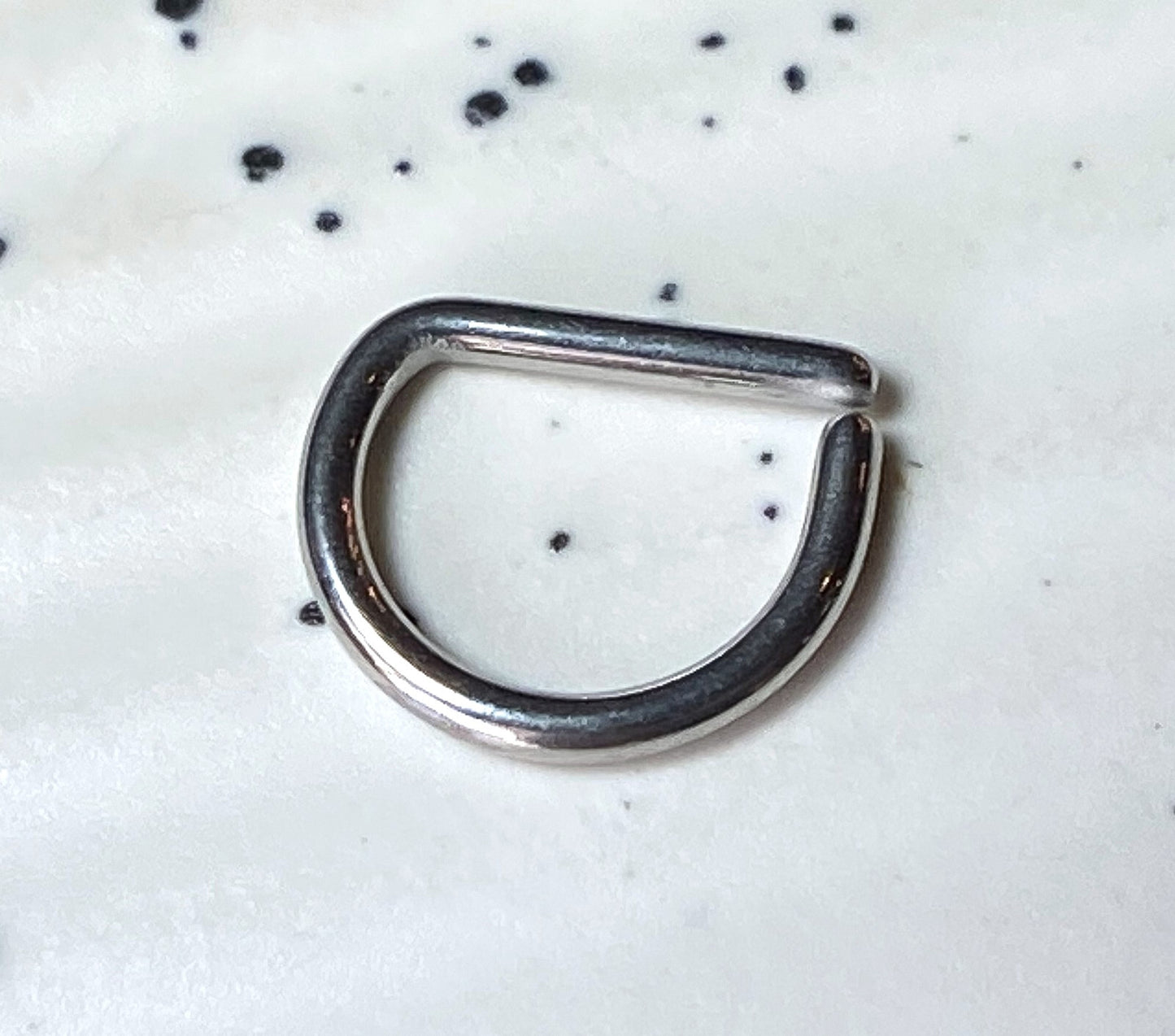 D-Shaped 16g Cartilage Rook Daith Helix Tragus Septum Nose Hoop Ring
