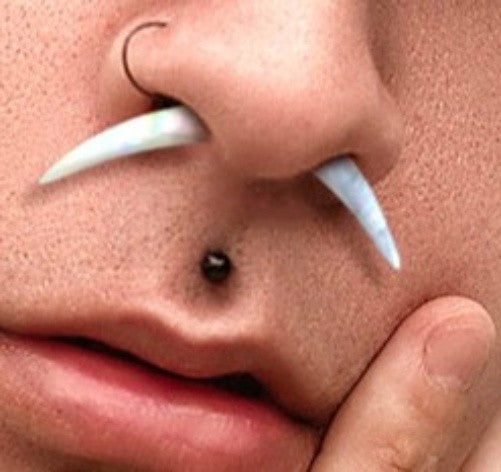 1pc Curved Mother of Pearl Septum Tusk Ring Body Jewelry