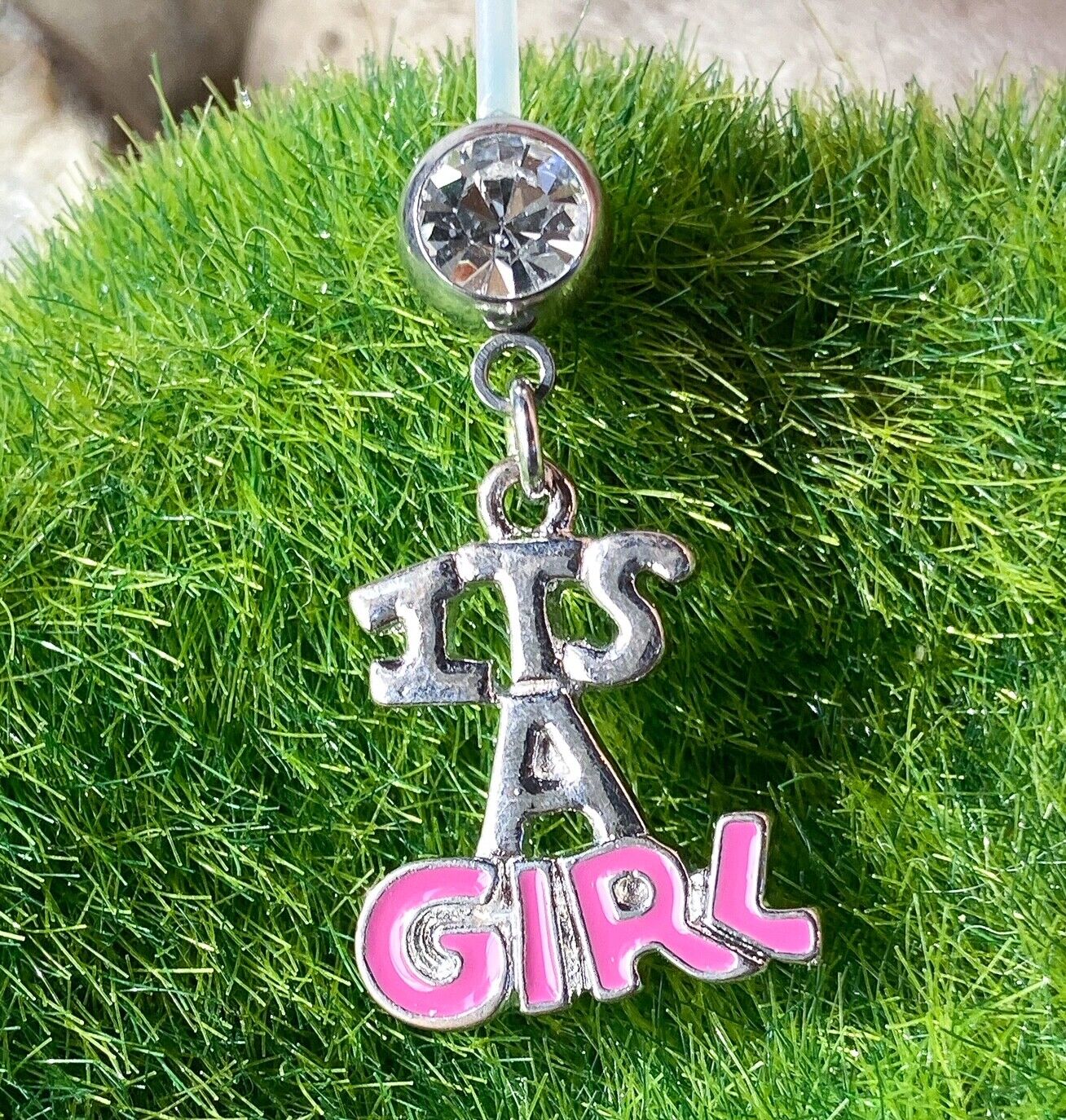 2" Bioflex Pregnancy Belly Ring It's a Boy/Girl Maternity Navel Naval