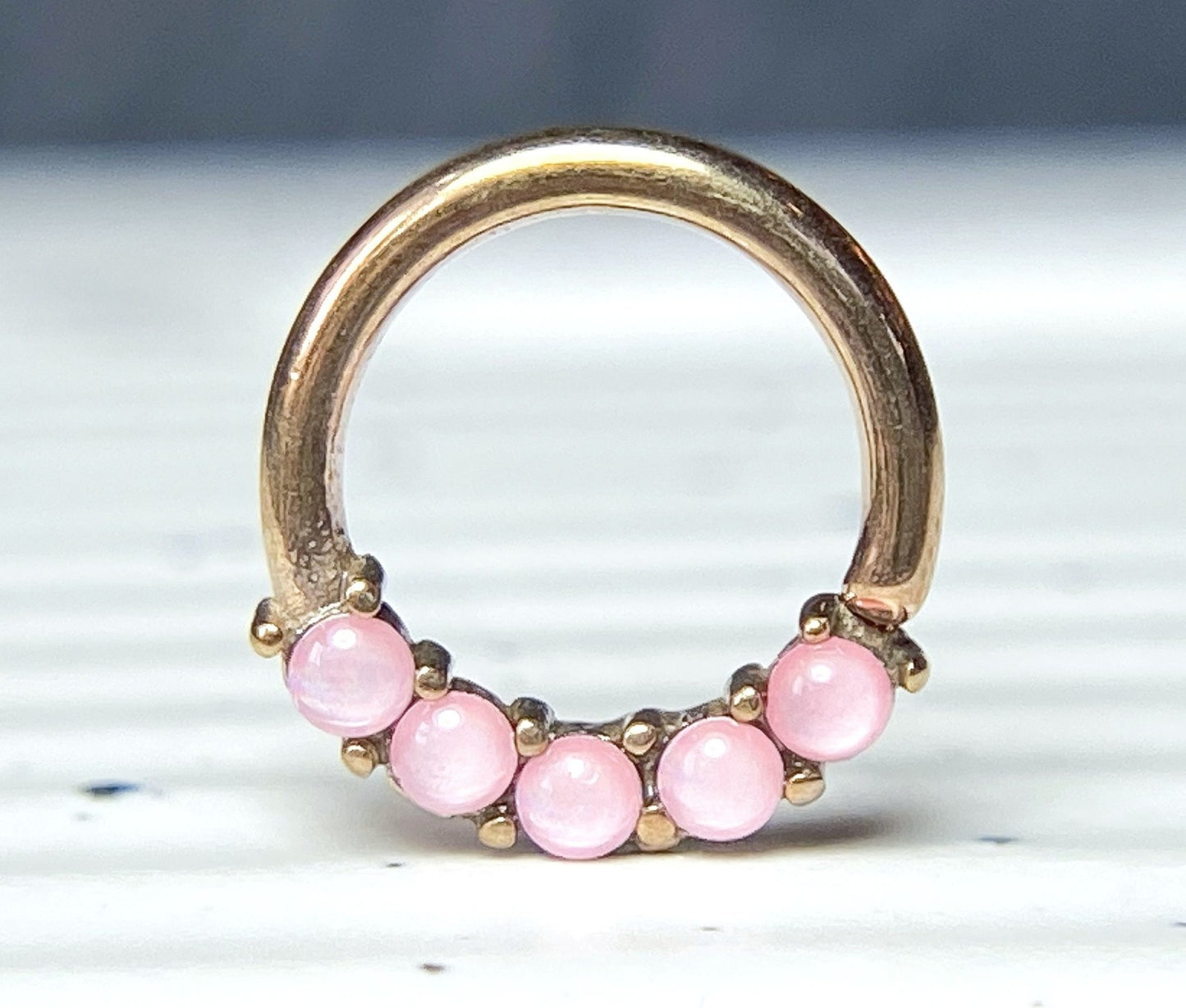 1pc Bendable 5 Illuminating Stone Hoop Septum Ring Cartilage Daith Helix Tragus