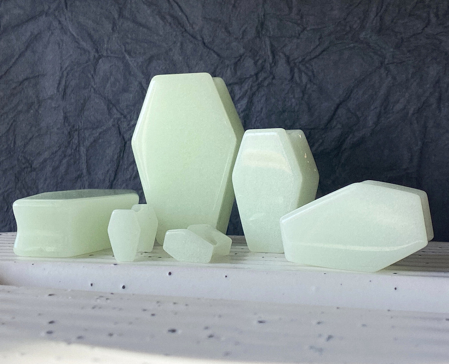 Glow-in-the-dark Stone Double Flare Plugs - Body Jewelry
